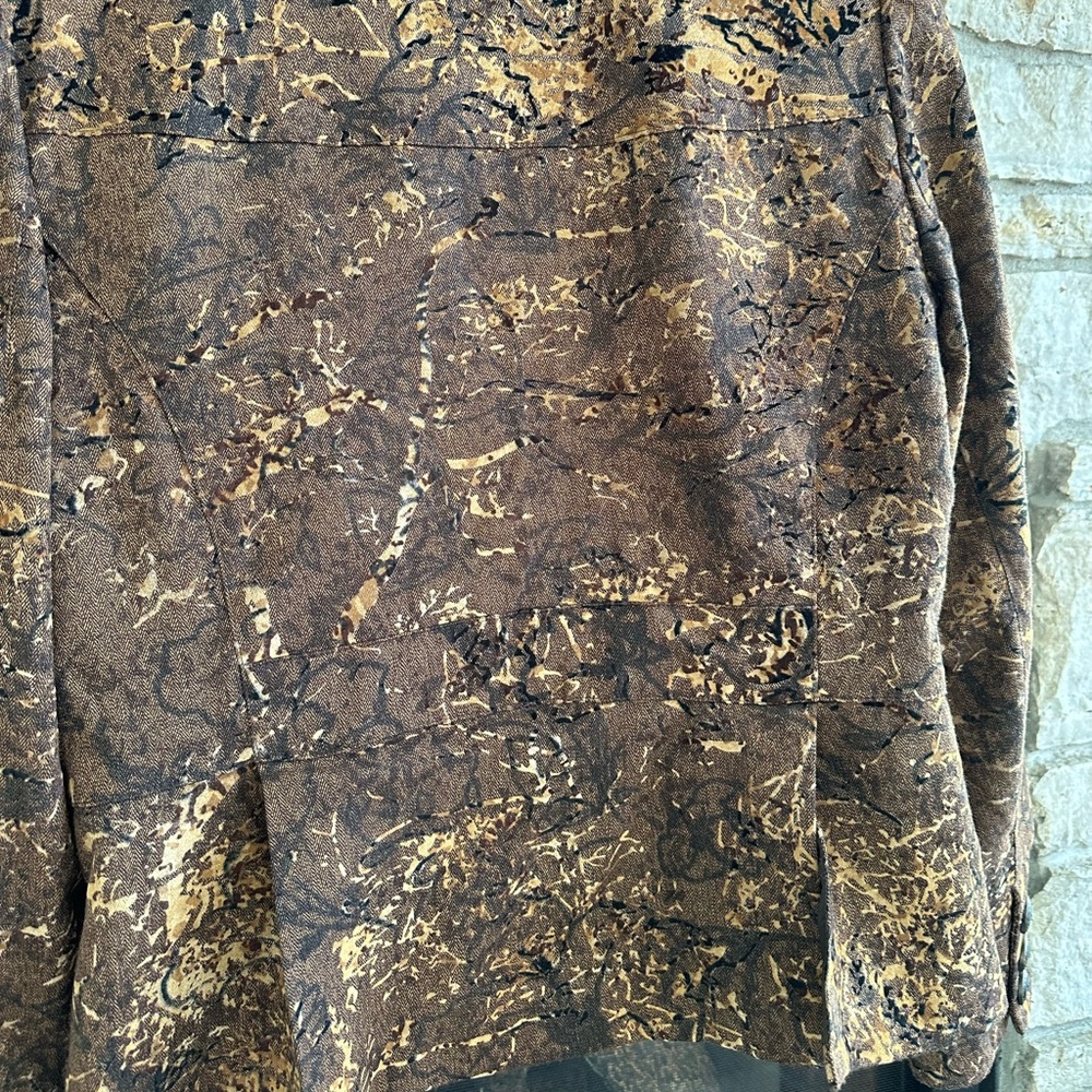 Anthracite Ladies Blazer Tweed Paisley Textured Camouflage Size 12 Women - Picture 8 of 14